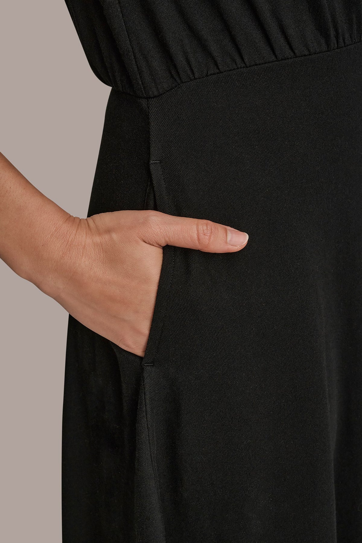 CAP SLEEVE CREW NECK DRESS