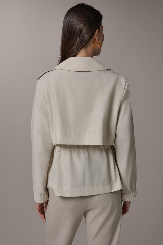 LONG SLEEVE DOUBLE BREASTED TRENCH JACKET