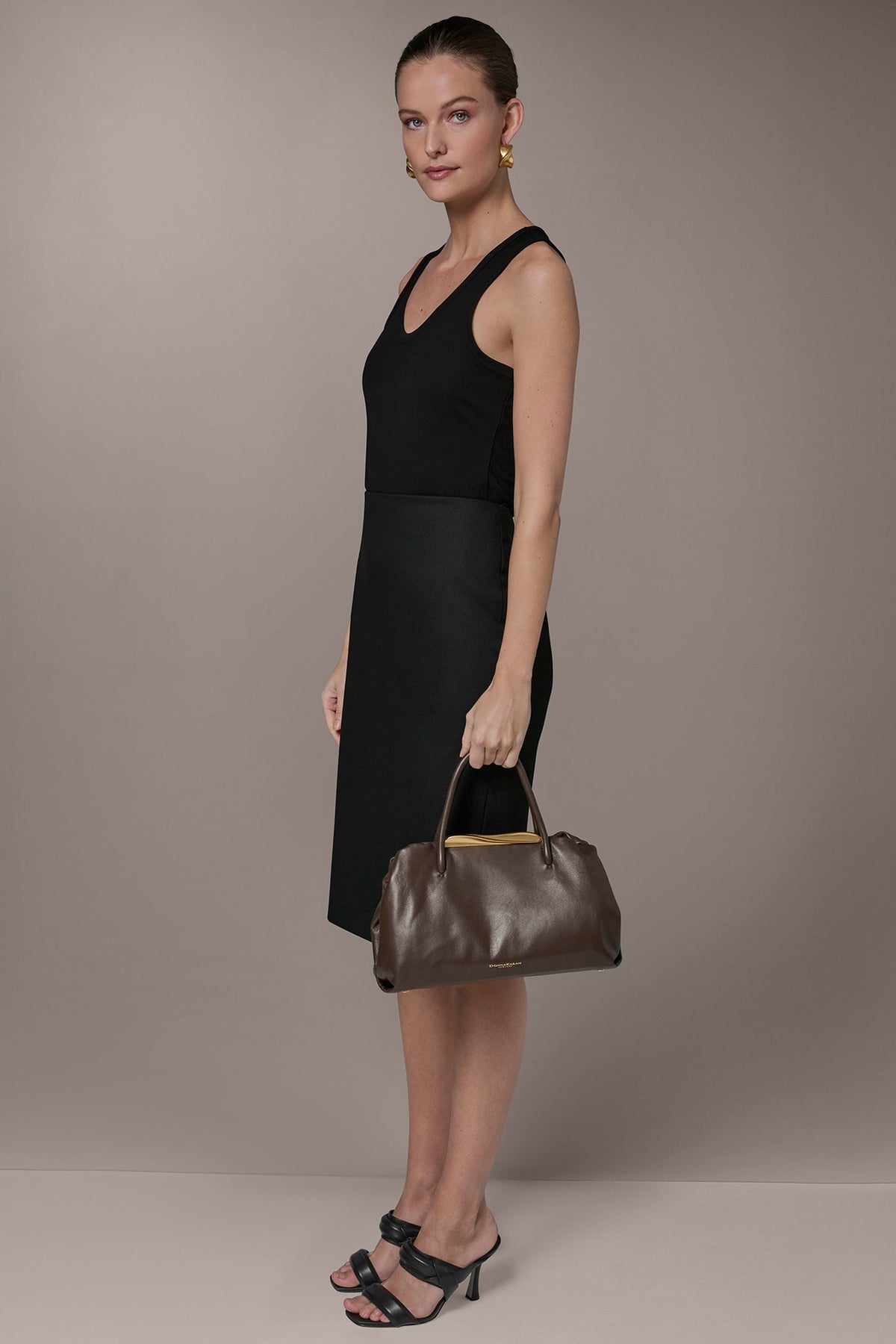 POPLIN LEATHER SATCHEL BAG