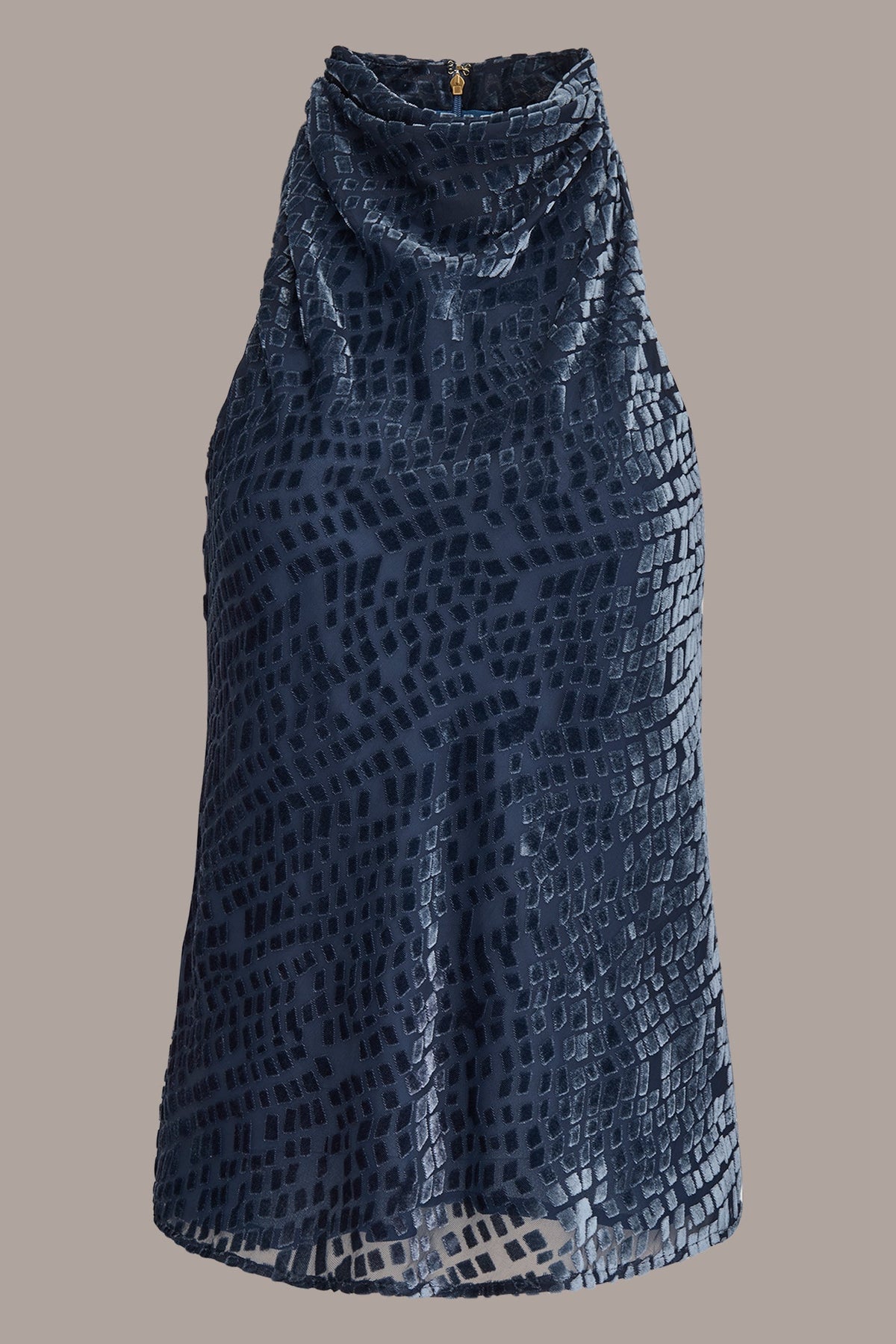 HIGH-NECK BURNOUT TOP