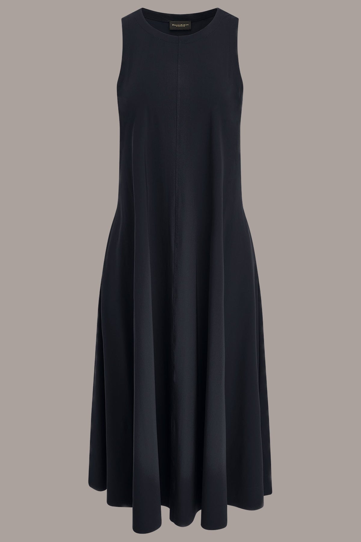 SLEEVELESS MIDI TRAPEZE DRESS