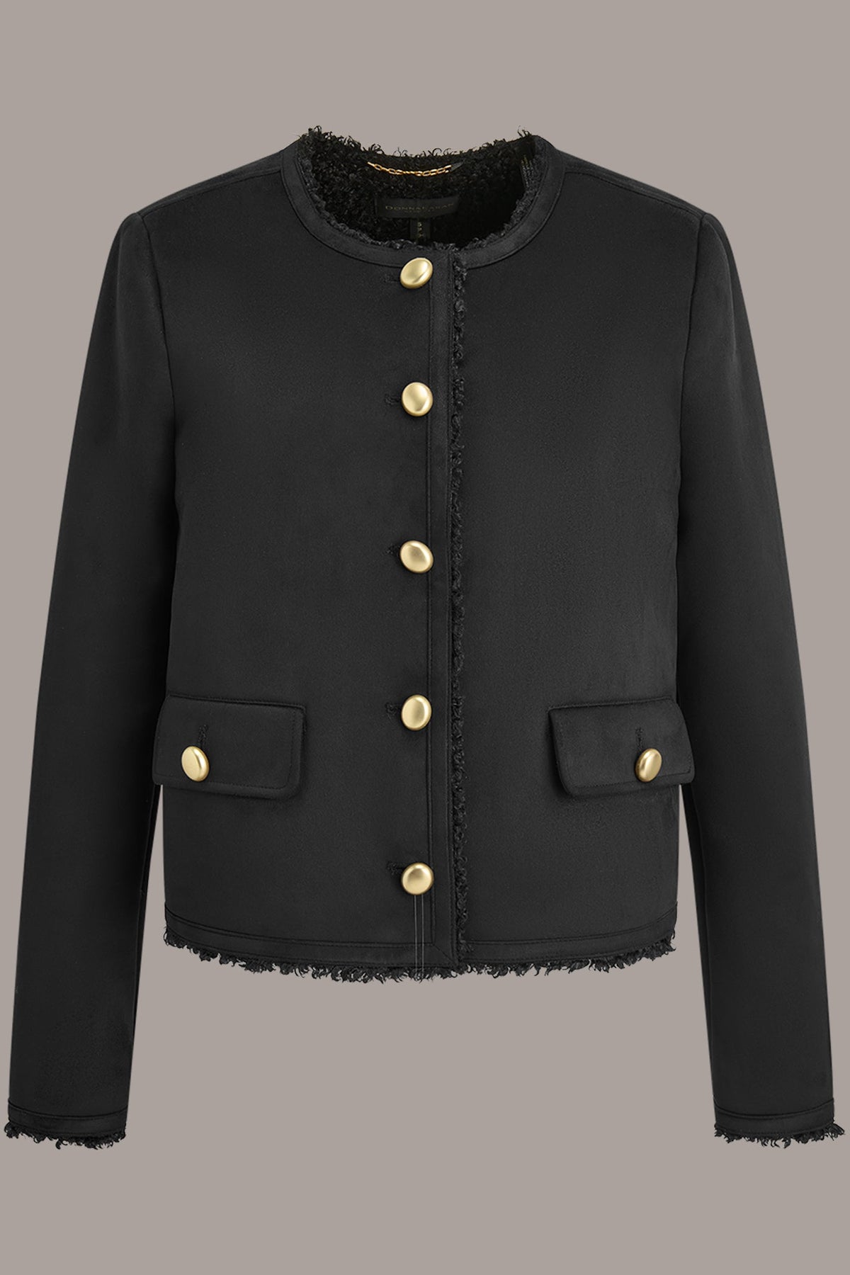 FAUX-SHEARLING BOXY COAT