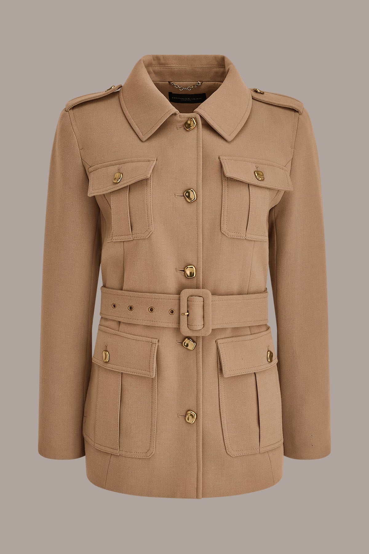 BELTED MILITARY BLAZER