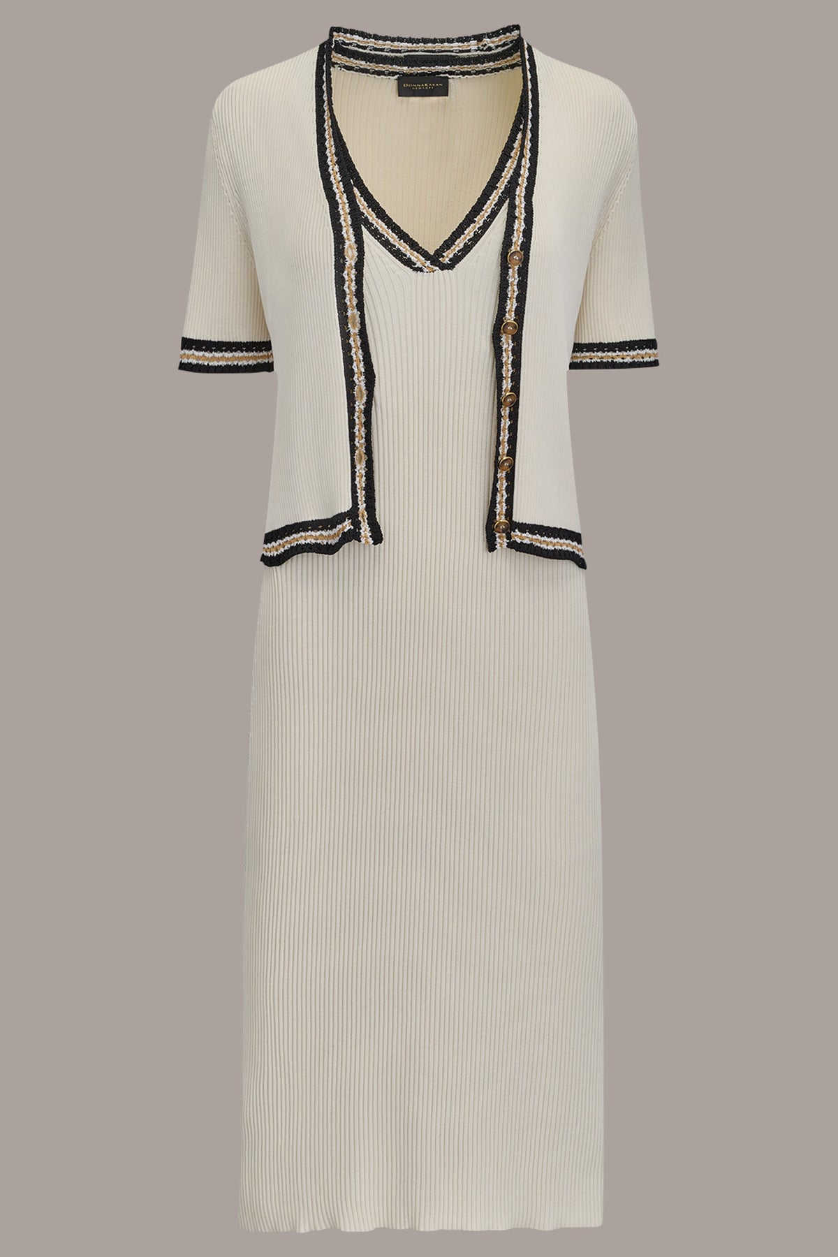 MIDI SHEATH DRESS WITH CARDIGAN