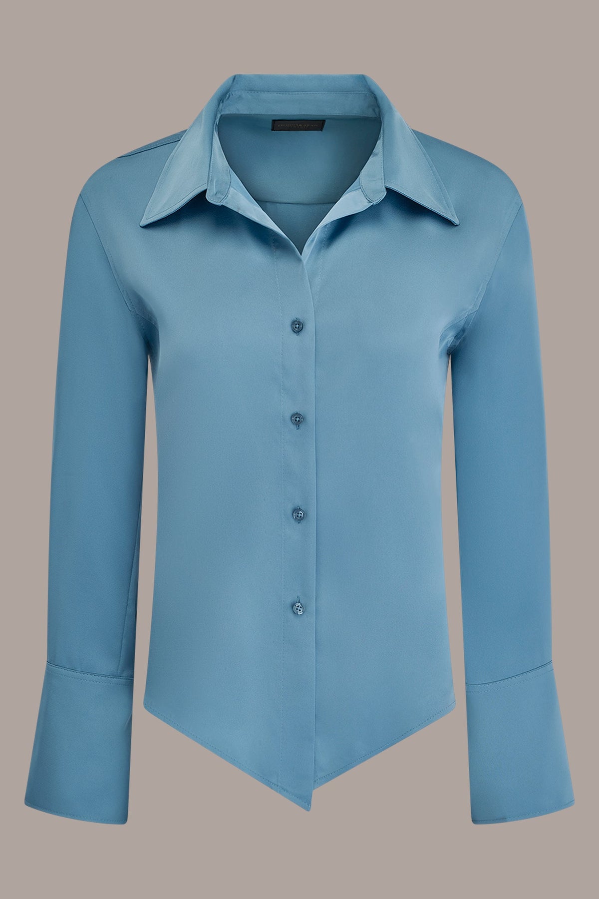 SATIN HIGH-LOW BLOUSE