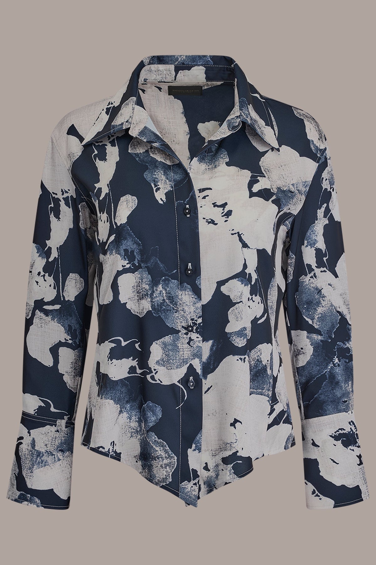 FLORAL PRINT HIGH-LOW BLOUSE