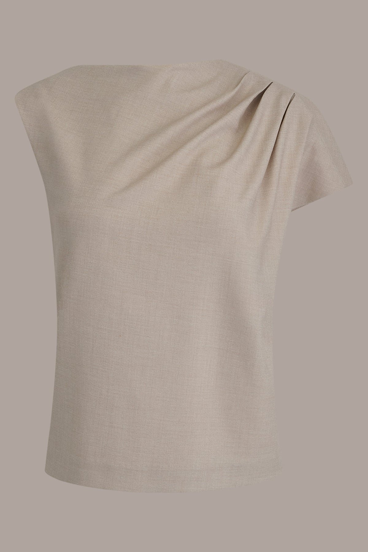 ASYMMETRIC DRAPE BLOUSE