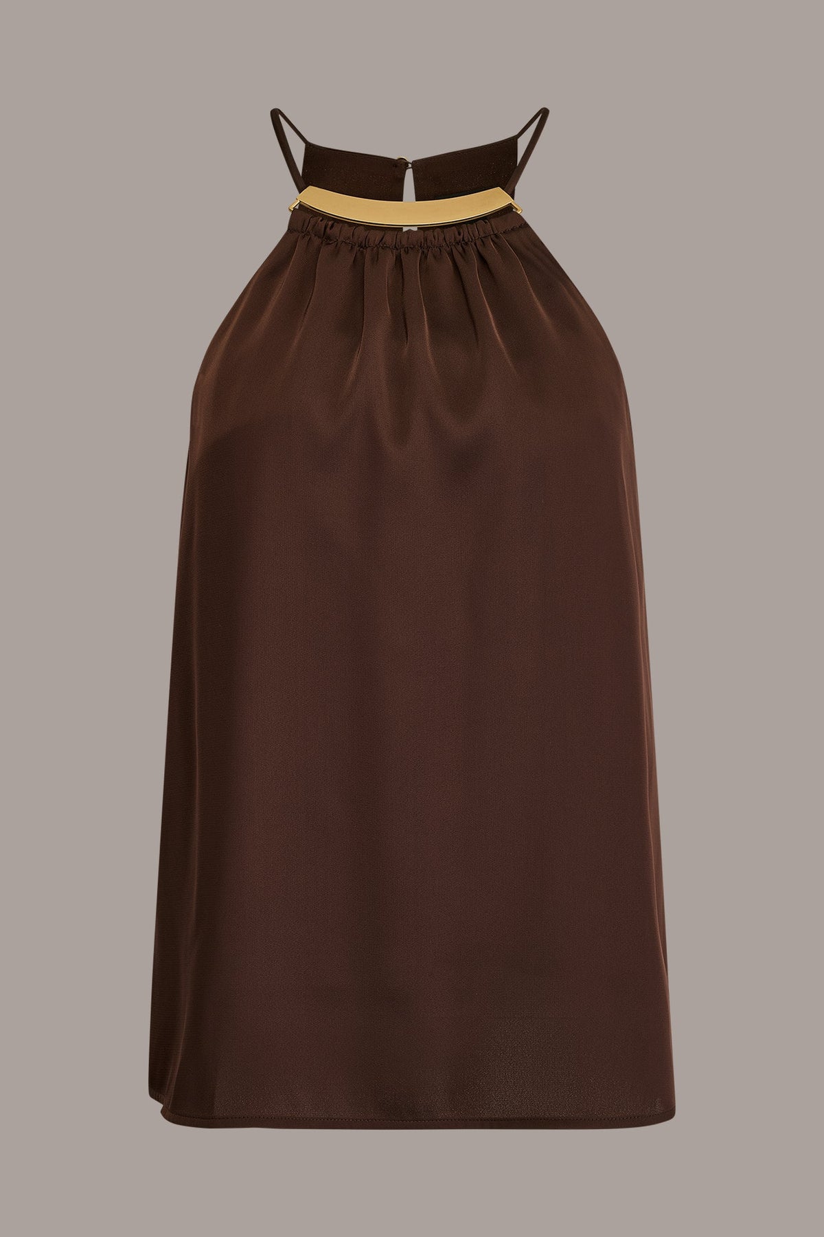 SLEEVELESS HALTER TOP