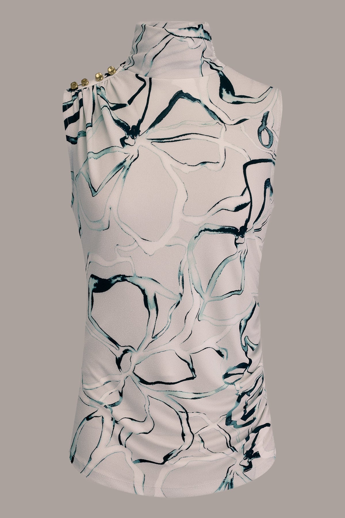 BUTTON SHOULDER BLOUSE