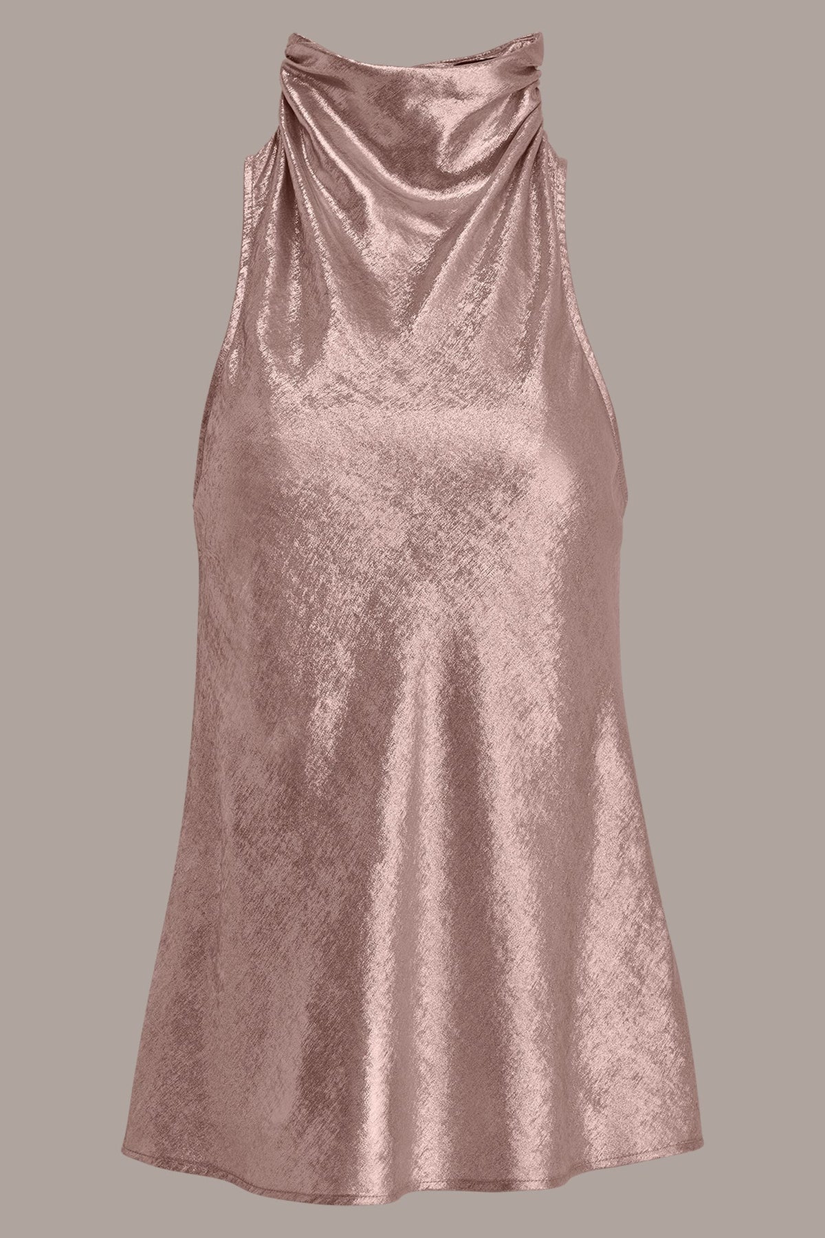 HIGH COWL-NECK BLOUSE