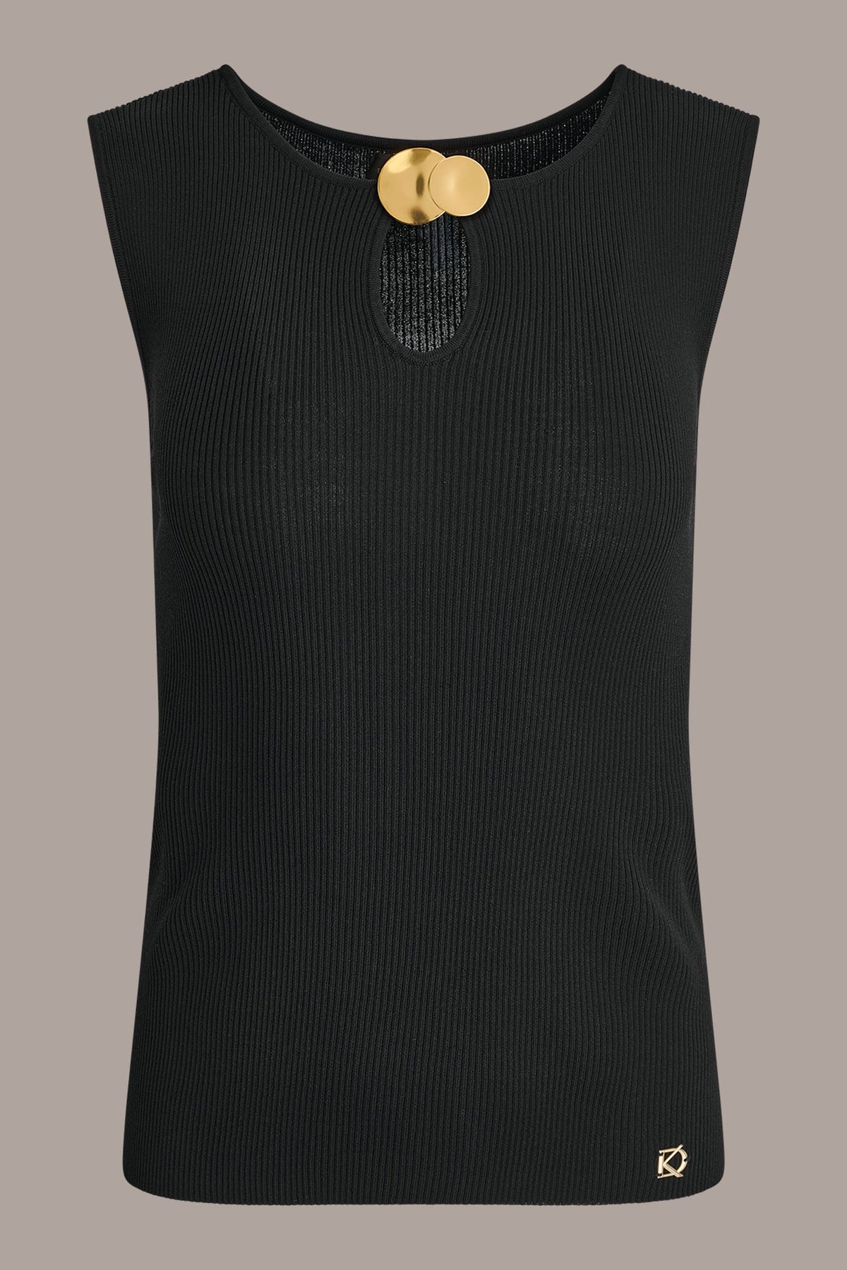 KEYHOLE RIBBED SWEATER TANK