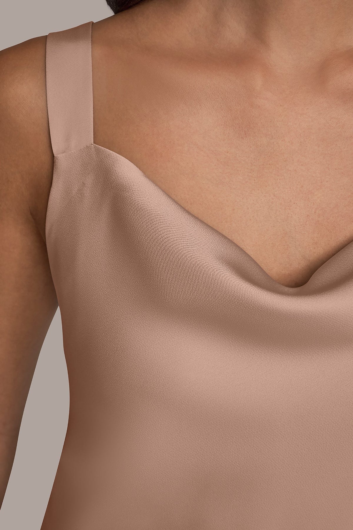 SATIN COWL-NECK CAMISOLE