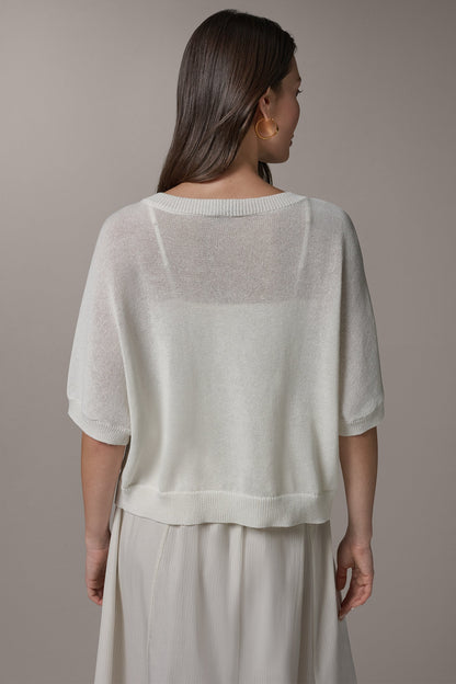 SHORT SLEEVE EASY CARDIGAN