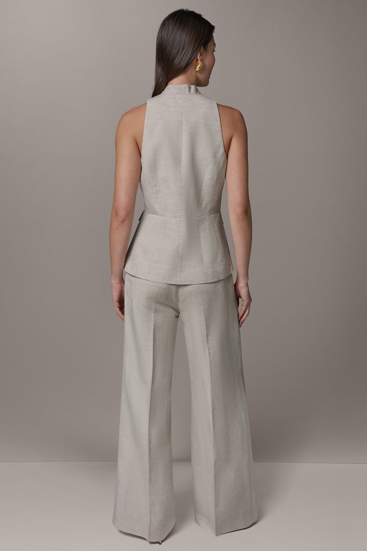 COLLARLESS SUIT VEST
