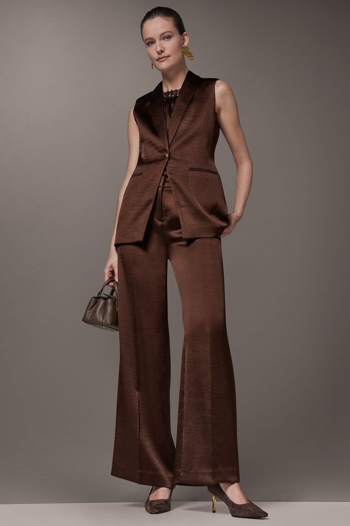 ONE BUTTON SUIT VEST