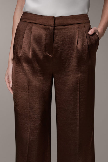 MID-RISE PLEATED WIDE-LEG PANT