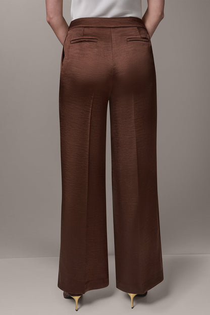 MID-RISE PLEATED WIDE-LEG PANT