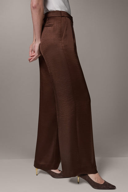 MID-RISE PLEATED WIDE-LEG PANT