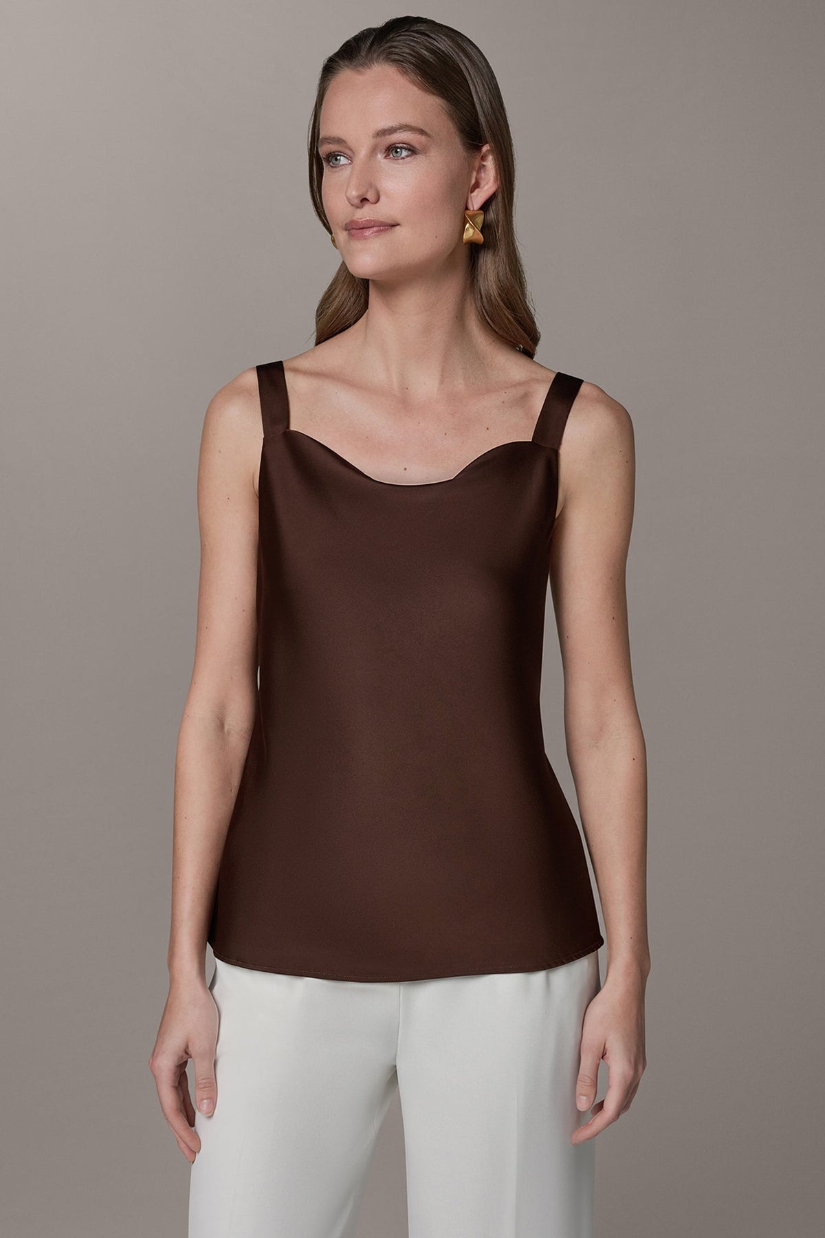 SLEEVELESS COWL NECK CAMI