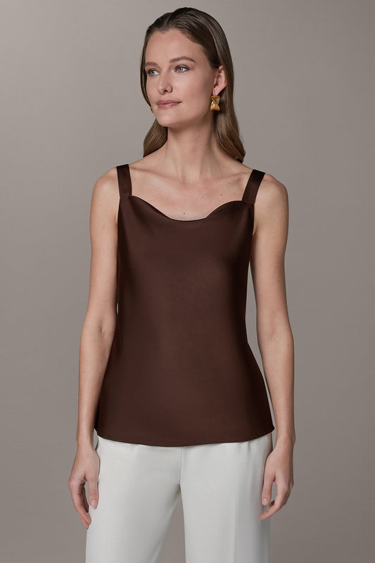 SLEEVELESS COWL NECK CAMI