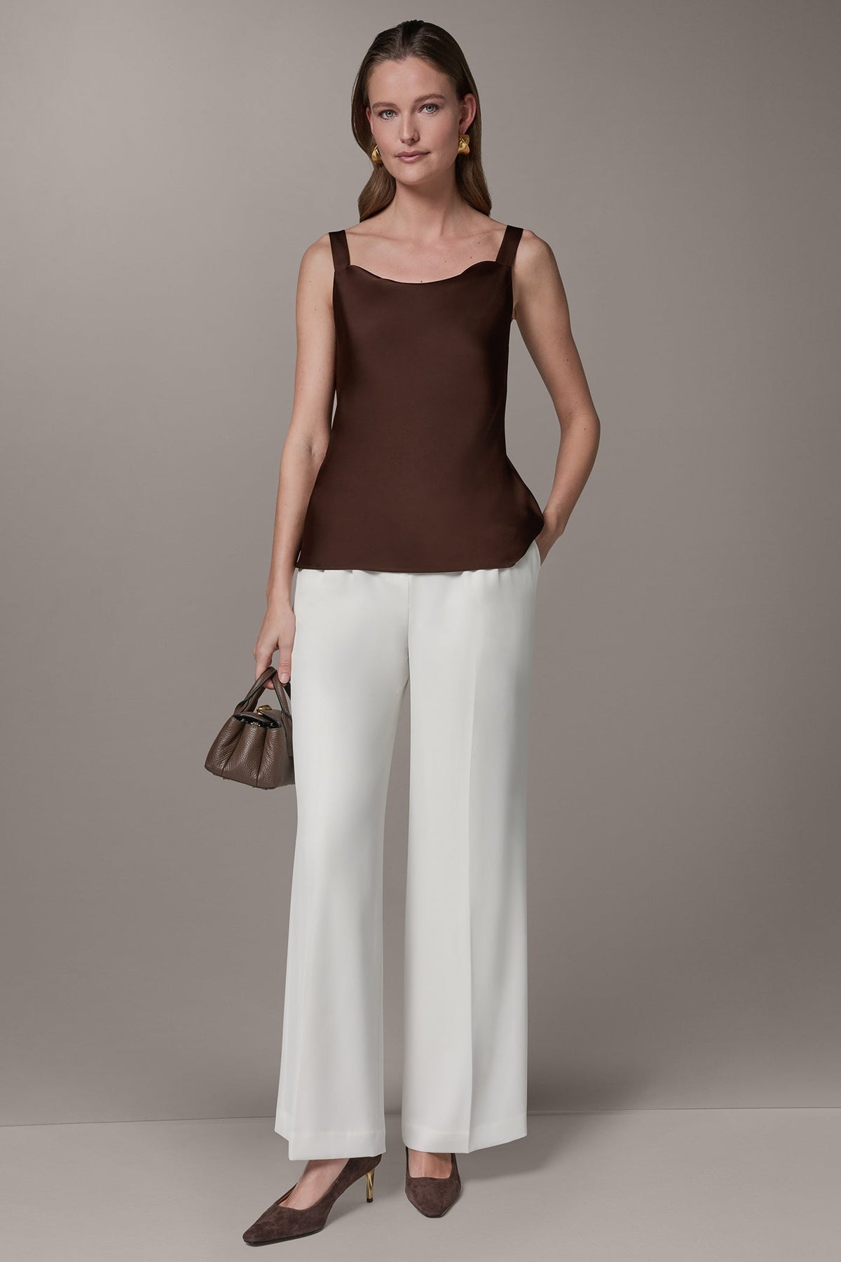 SLEEVELESS COWL NECK CAMI