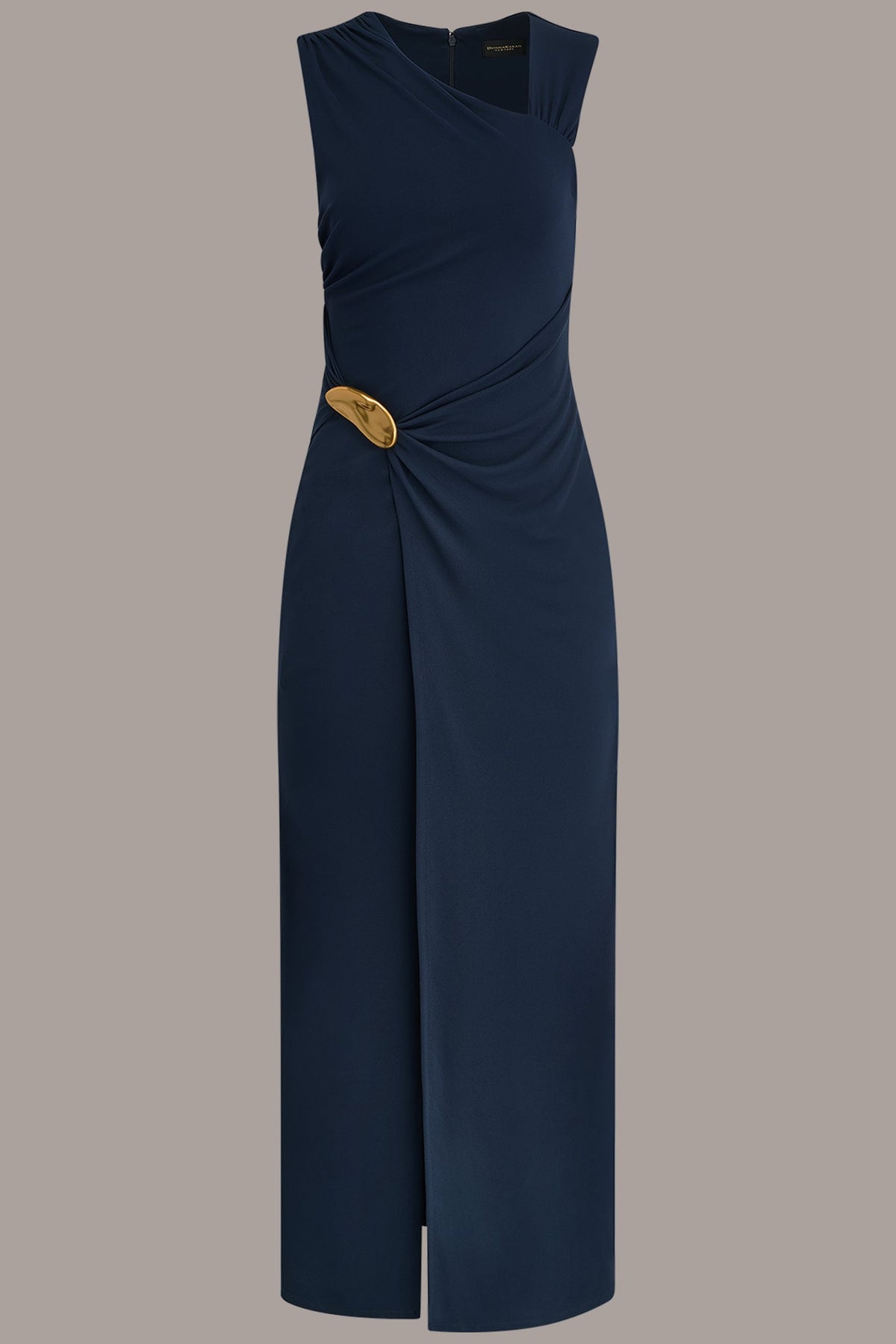 SLEEVELESS ASYMMETRIC GOWN