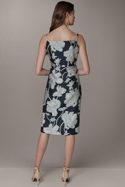 SLEEVELESS FLORAL MIDI DRESS