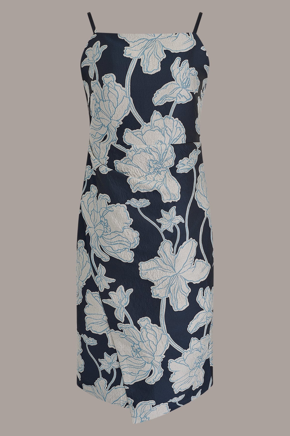 SLEEVELESS FLORAL MIDI DRESS