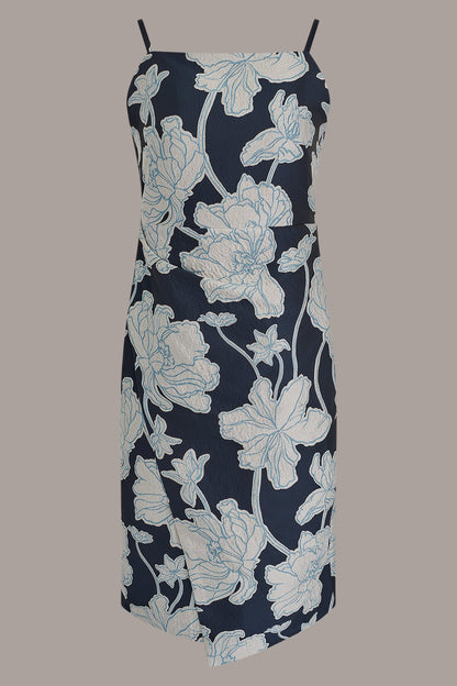 SLEEVELESS FLORAL MIDI DRESS