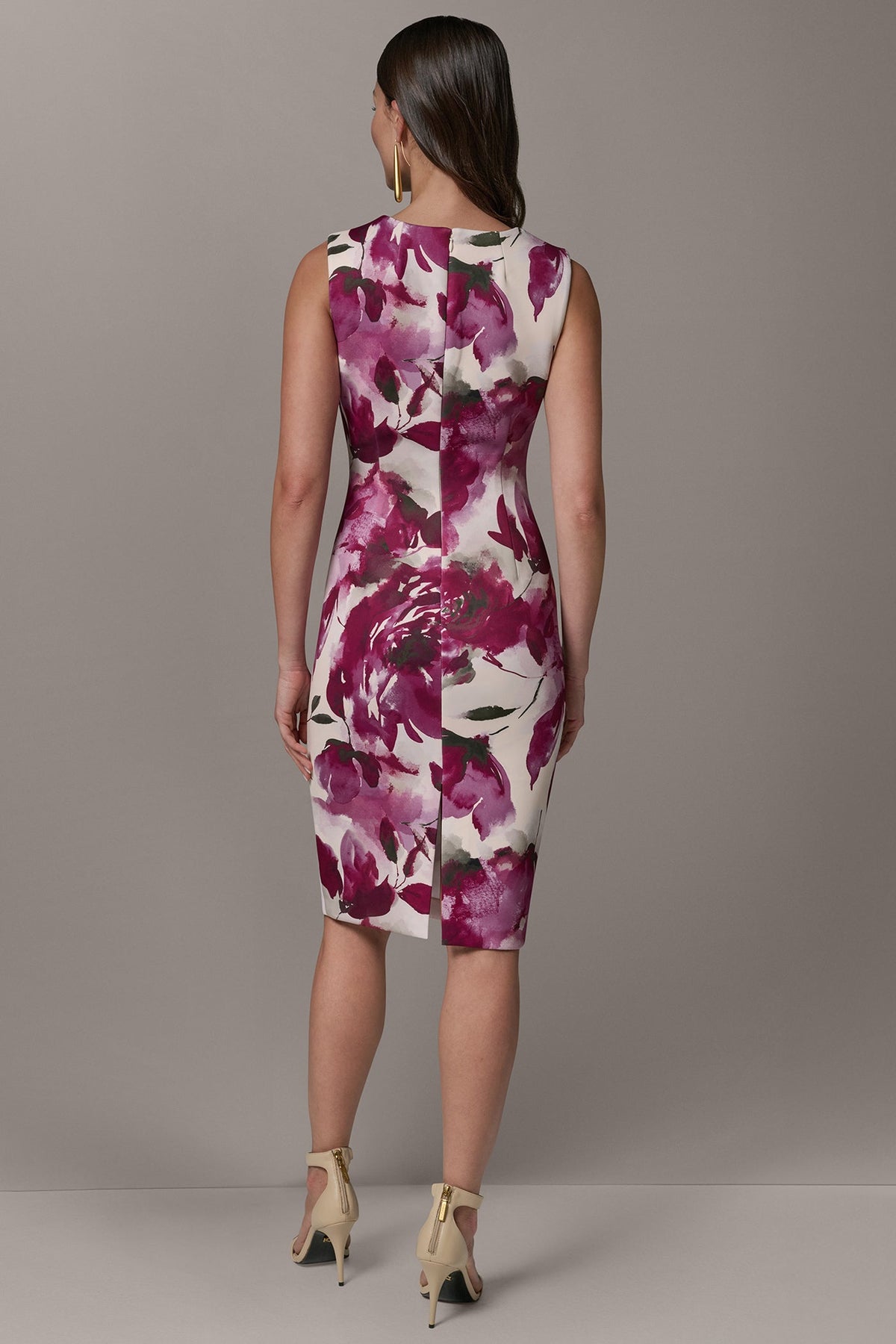 SLEEVELESS MIDI SHEATH DRESS