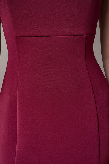 SLEEVELESS ASYMMETRICAL SHEATH DRESS