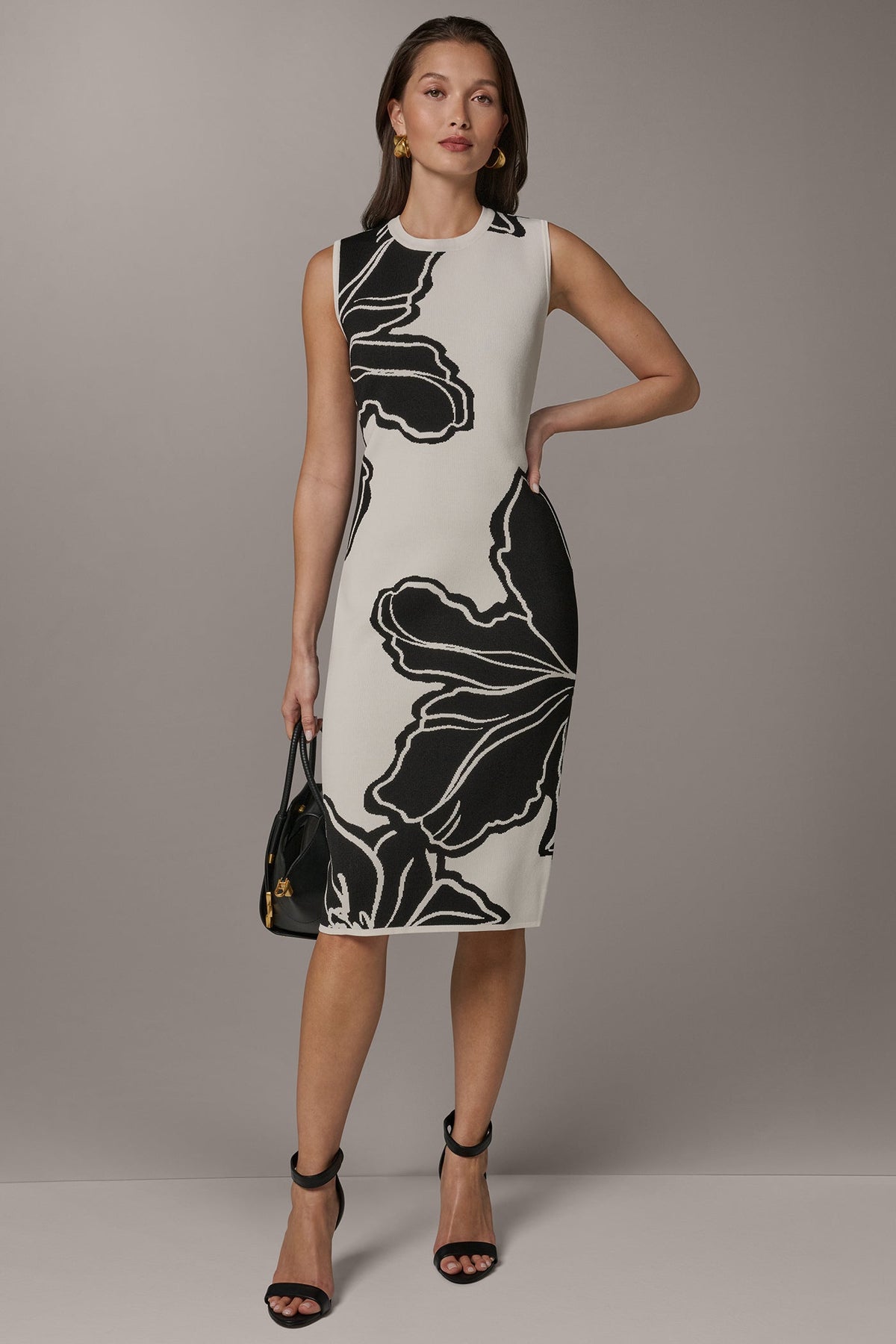 SLEEVELESS MIDI SWEATER DRESS