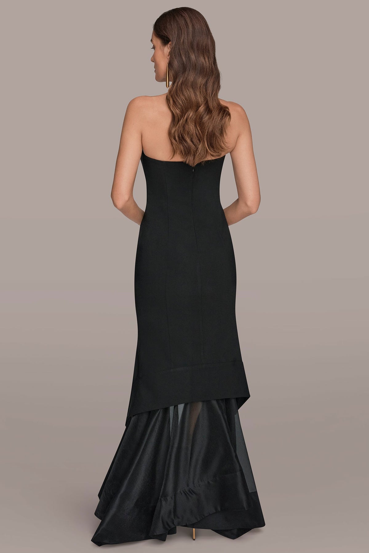STRAPLESS ORGANZA SKIRT GOWN