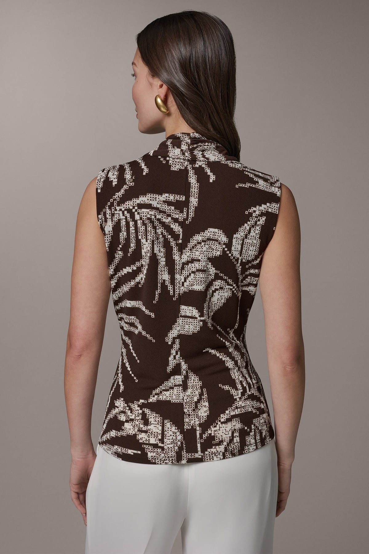 FLORAL FAUX WRAP TOP
