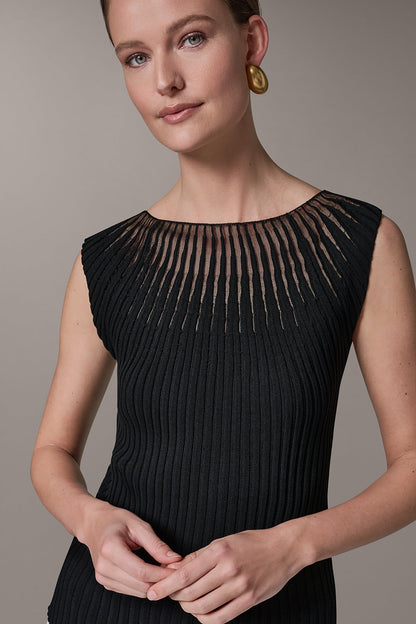 RIBBED SLEEVLESS SWEATER
