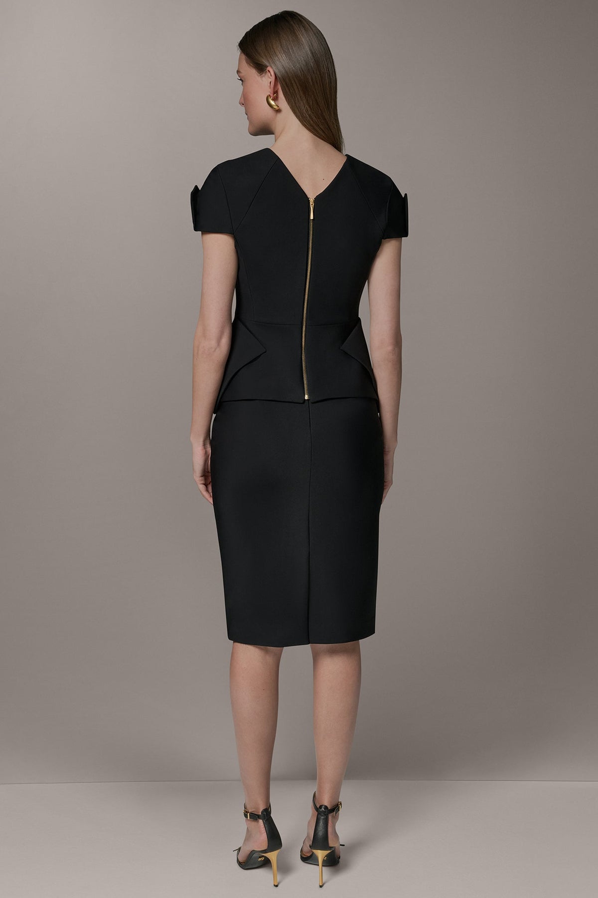 SHORT SLEEVE PEPLUM TOP