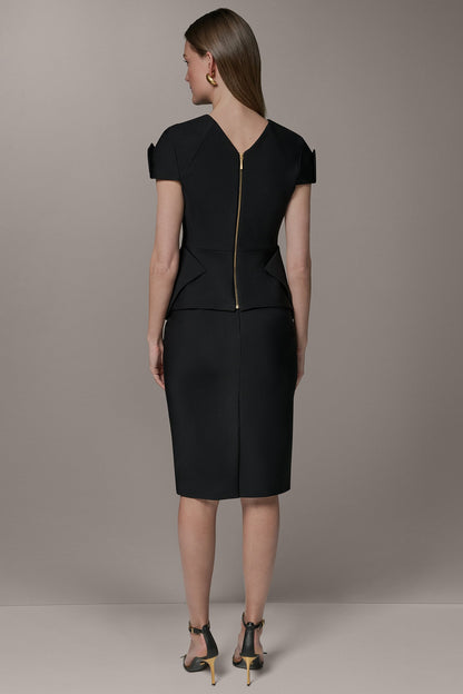 SHORT SLEEVE PEPLUM TOP