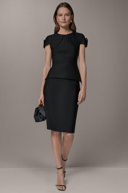 SHORT SLEEVE PEPLUM TOP