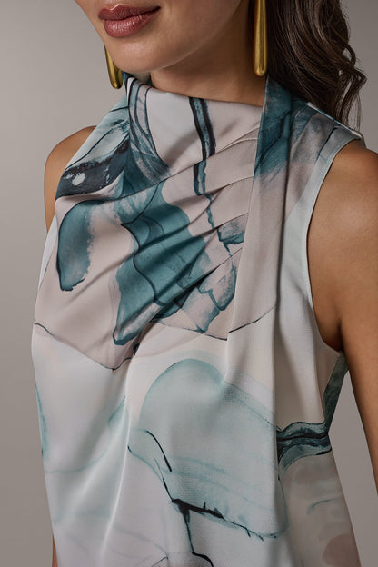 DRAPE TWIST SHOULDER BLOUSE