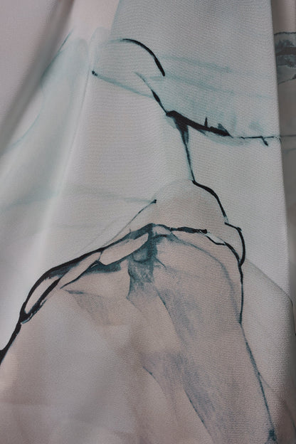 DRAPE TWIST SHOULDER BLOUSE