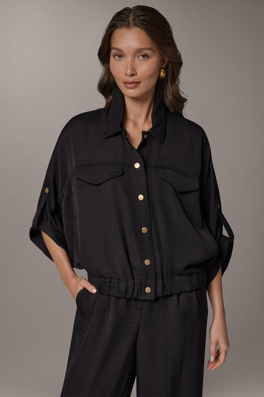 CINCHED HEM SHIRT