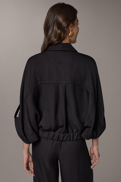 CINCHED HEM SHIRT