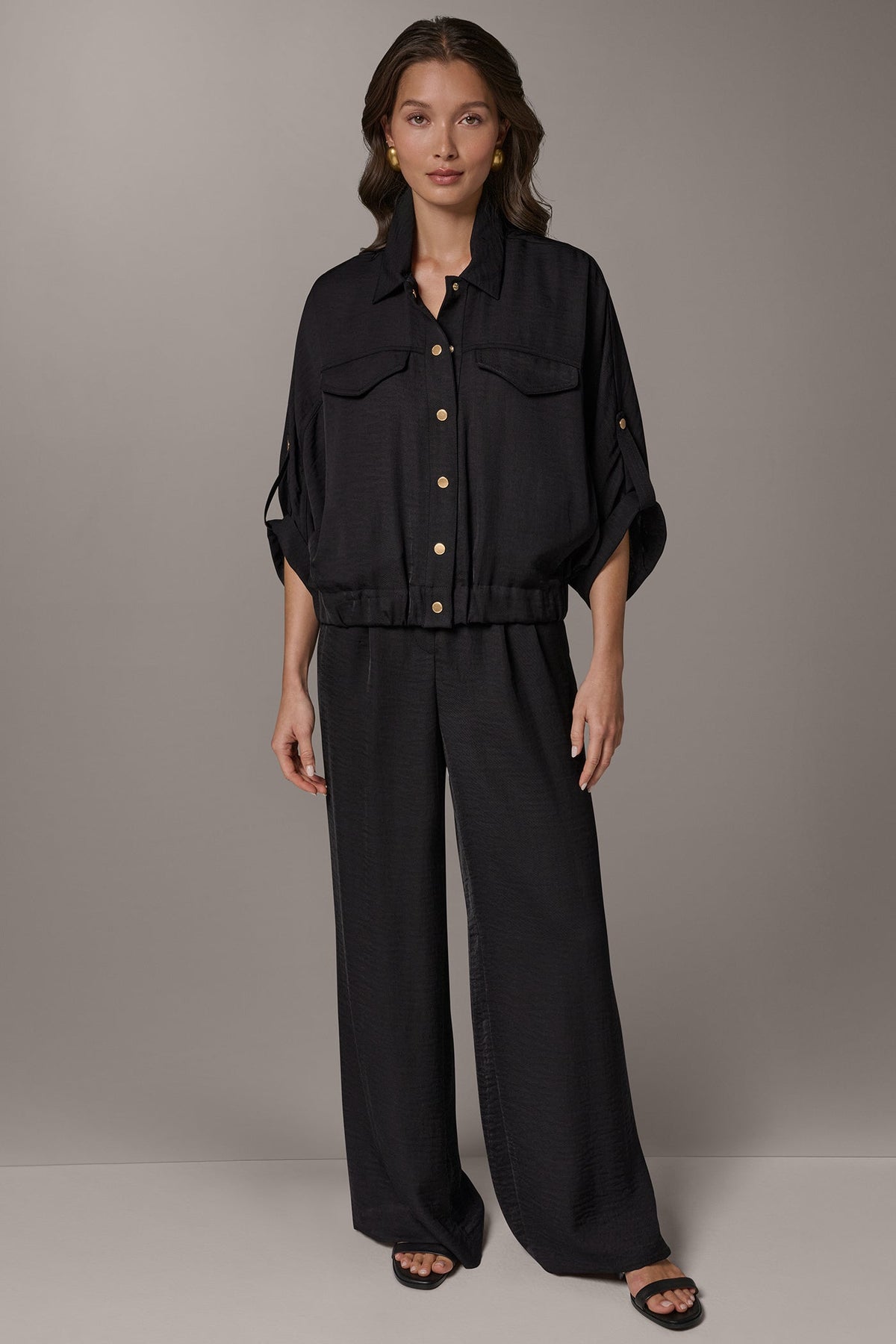 CINCHED HEM SHIRT