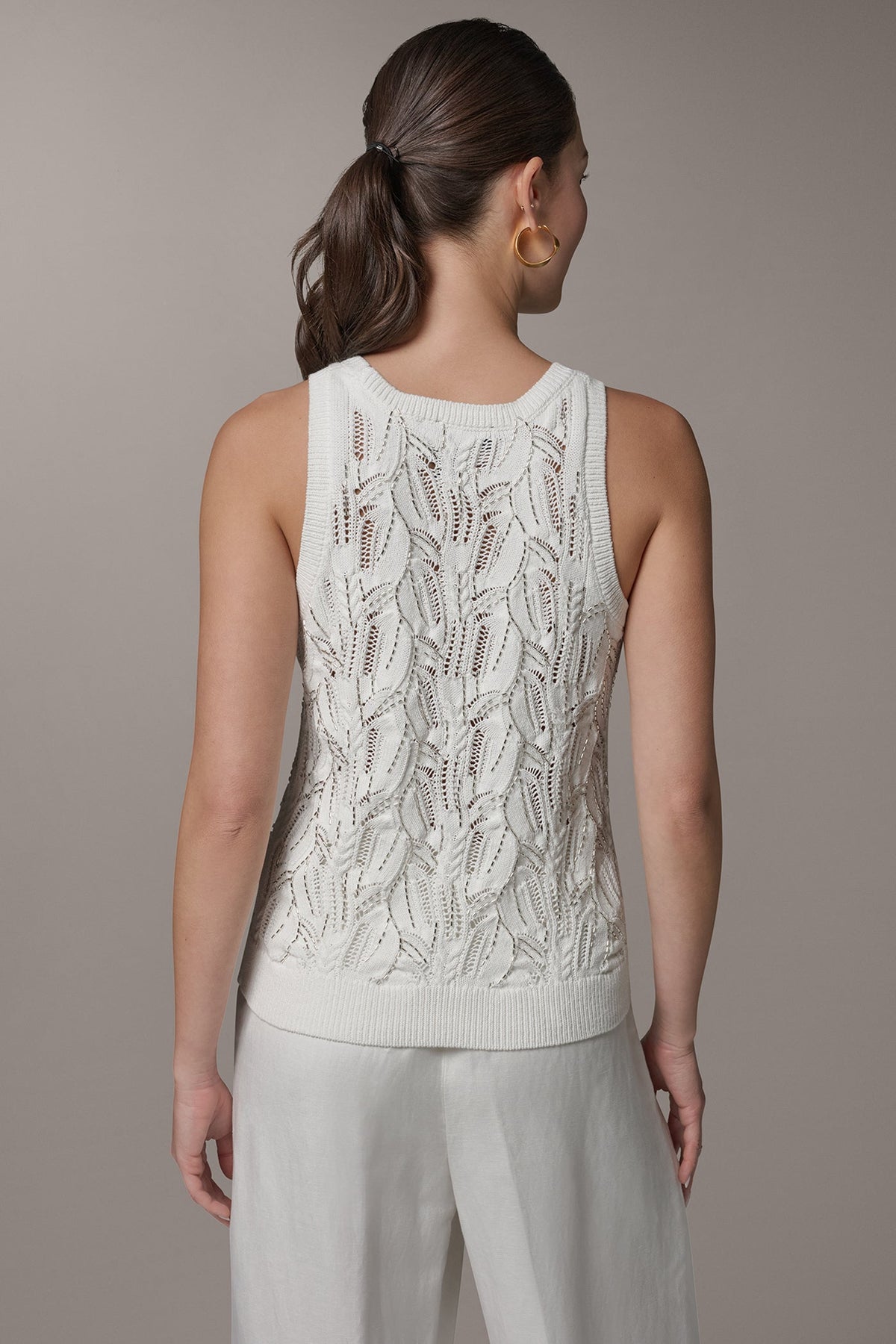 SLEEVELESS SEQUIN SWEATER TANK
