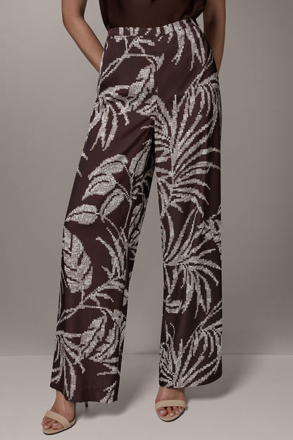 HIGH-RISE PRINT WIDE-LEG PANT