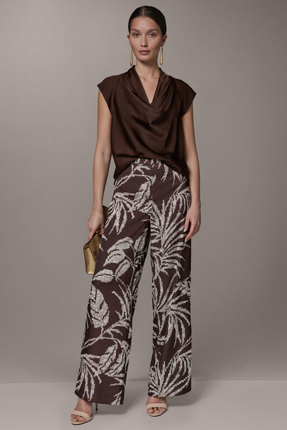 HIGH-RISE PRINT WIDE-LEG PANT