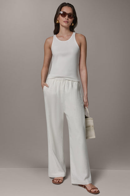 MID-RISE STRAIGHT-LEG ANKLE PANT