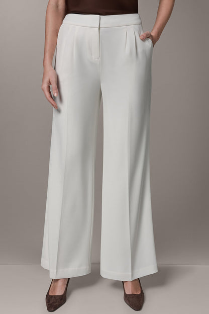 MID-RISE PLEATED WIDE-LEG PANT