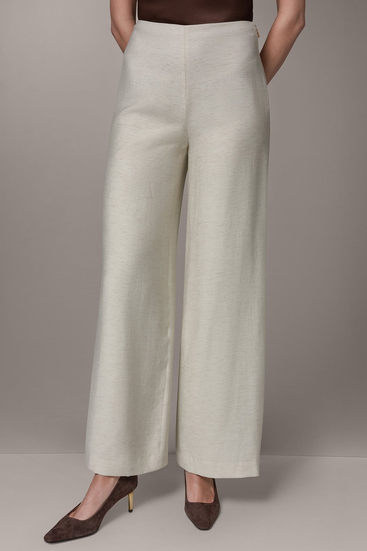 EXTRA HIGH-RISE MÈLANGE WIDE-LEG PANT