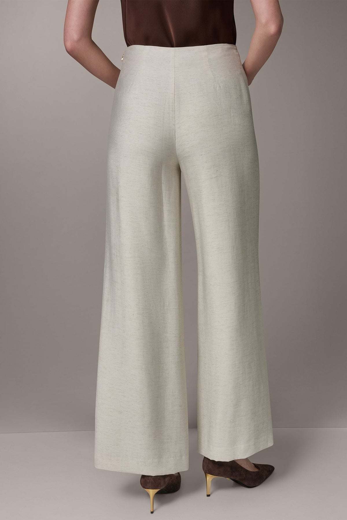 EXTRA HIGH-RISE MÈLANGE WIDE-LEG PANT